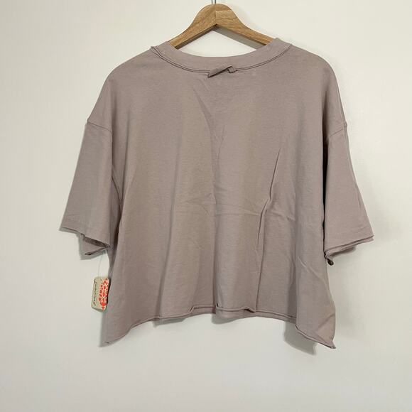 NWT Free People Movement Inspire Logo Tee in Oyster - Picture 5 of 5